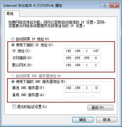 输入dns地址